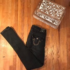 True Religion black skinny jeans